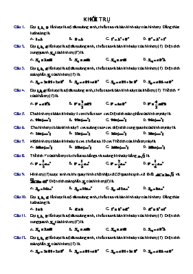73 câu trắc nghiệm Hình học 12
